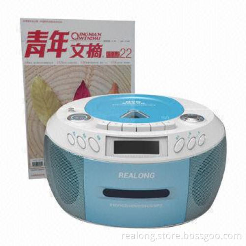 Portable radio with cassette CD/DVD MP3 playback function